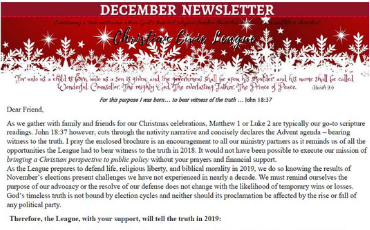 December 2018 Newsletter