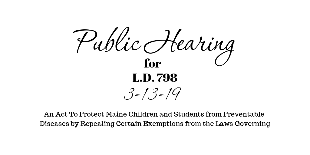 Public Hearing for LD 798