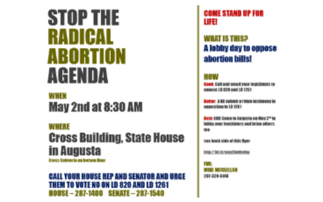 Lobby Day Info (May 2, 2019)